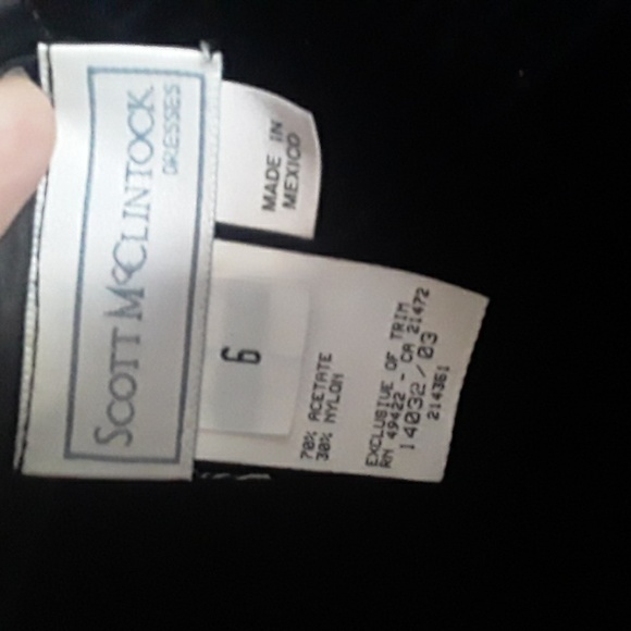 Vintage Scott McClintock Black Velvet Dress Size 6 ☆NWT☆ - Picture 5 of 6